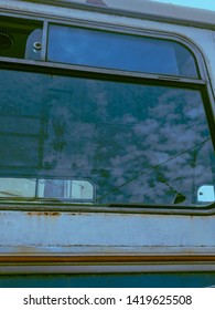 Reflection on the bus’ window