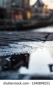 Reflection in puddles