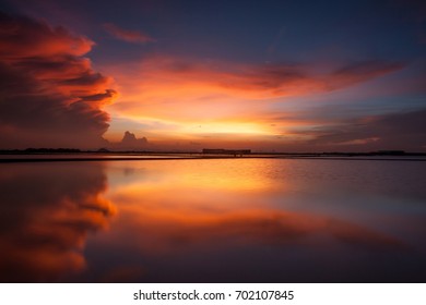 reflection of sky.