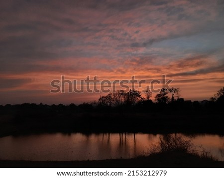Reflection of the sky nigh