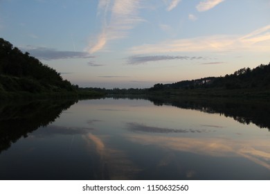reflection of the sky in the river