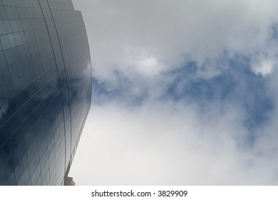 reflection in a skyscraper