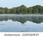 Reflection of Stony Creek Lake in Michigan.