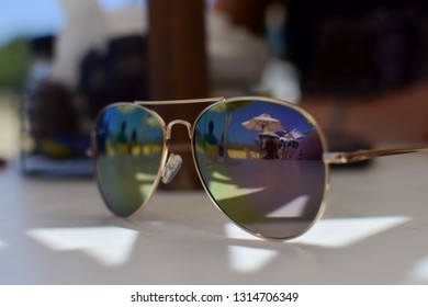 reflection in sunglasses