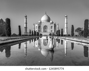 reflection of Taj Mahal in India - Powered by Shutterstock