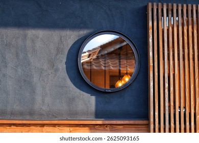 reflection through the circular window