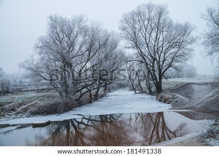 Similar – zeitlos | Himmelgrau Teich