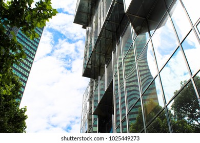 reflection of an urban environment