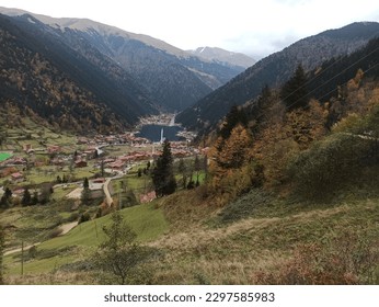 The reflection of water and mountain in Uzungöl  - Powered by Shutterstock