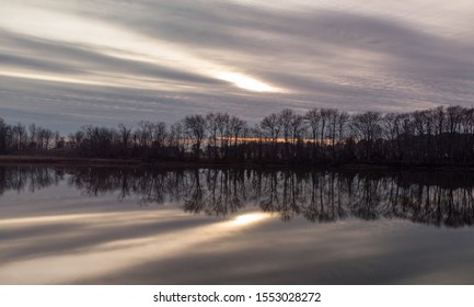 Reflection In The Water On Kent Island In Maryland