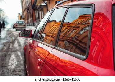 reflections in a car 