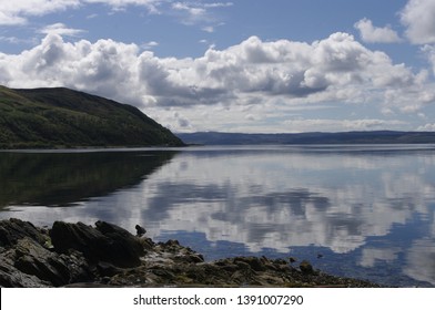 Reflections At Isle Of Arran Looking Over The Kilbrannan Sound To Kintyre,Argyll,Scotland