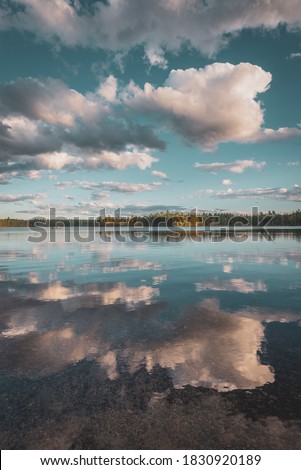 Reflections at the Kidney Pond, in Baxter State Park, Maine
