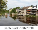 reflections in mill pond