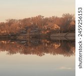 "Reflections of November Trees LakeScape"