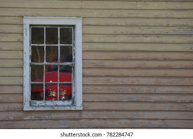 Reflections Of An Old Red Truck