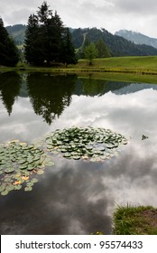 reflections on Lac Des Joncs in Switzerland