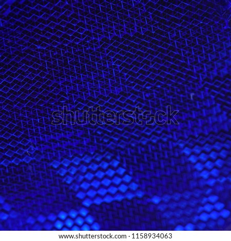 Reflective Lattice Web Pattern Electric Neon Blue