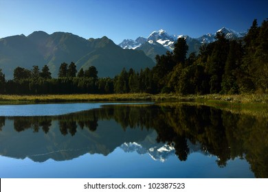 Reflective mountain, New Zealand