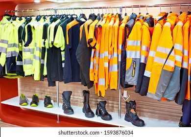 Reflective Road Work Clothes In The Store