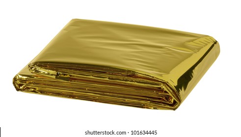 Reflective Space Blanket On White Background