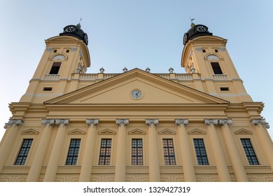 The Reformed Great Church Of Debrecen On A Winter Day.