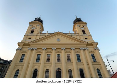 The Reformed Great Church Of Debrecen On A Winter Day.