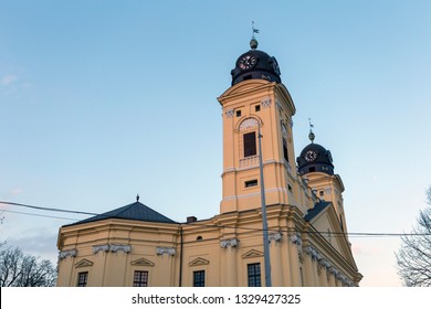 The Reformed Great Church Of Debrecen On A Winter Day.