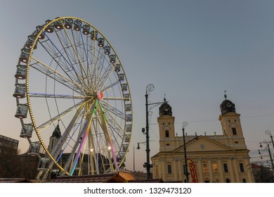 The Reformed Great Church Of Debrecen On A Winter Day.