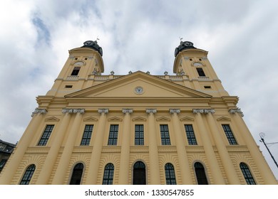 The Reformed Great Church Of Debrecen On A Winter Day.