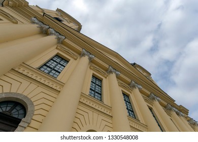 The Reformed Great Church Of Debrecen On A Winter Day.