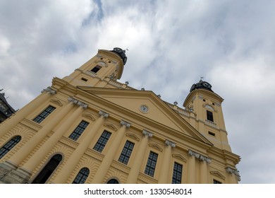 The Reformed Great Church Of Debrecen On A Winter Day.