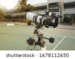 A refracting telescope or refractor is a type of optical telescope that uses a lens as its objective to form an image