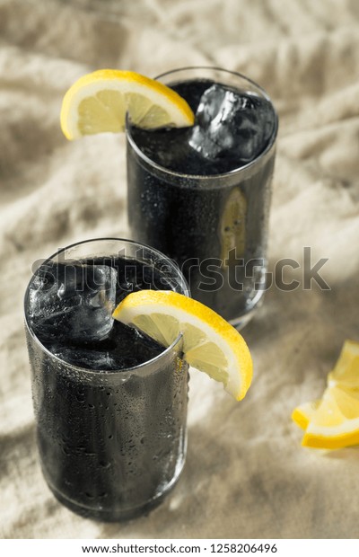 Refreshing Black Activated Charcoal Lemonade Detox Stock Photo Edit Now 1258206496