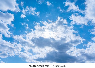 Refreshing Blue Sky And Cloud Background Material