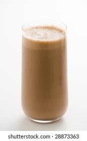 Refreshing Chocolate Shake With Chocolate Birutes Isolated