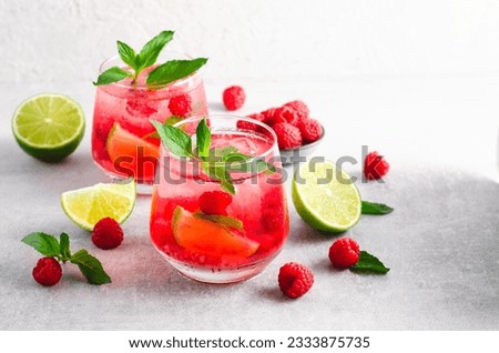 Similar – Water with strawberry and lime