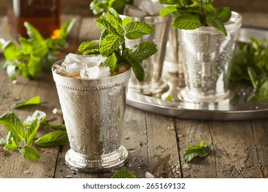 Refreshing Cold Mint Julep for the Derby