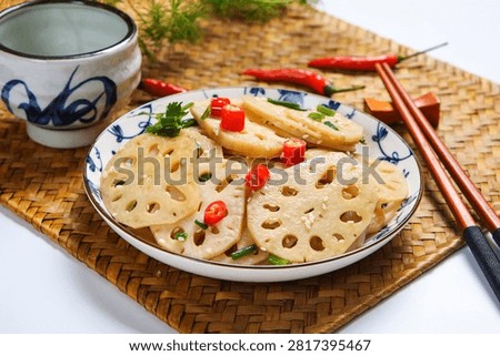 Refreshing Cold Mixed Lotus Root Slices With Chili