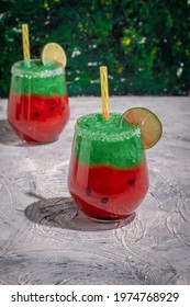 Refreshing Cold Summer Drink Watermelon Slushie