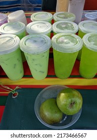 Refreshing Cold Tropical Fruit Juices Sold In A Hawker Food Stall In Malaysia