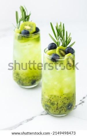 Similar – Image, Stock Photo Fresh and veggie green smoothies