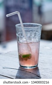 Refreshing Drink with Straw