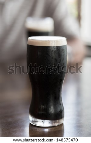 A refreshing glass of cold stout