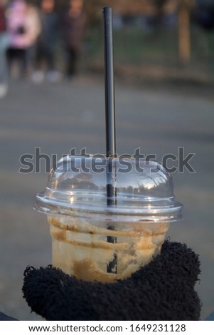 Refreshing with iced ness coffie