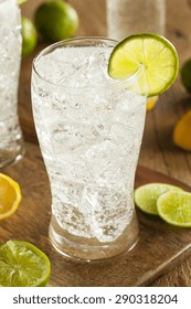 Refreshing Lemon And Lime Soda In A Glass