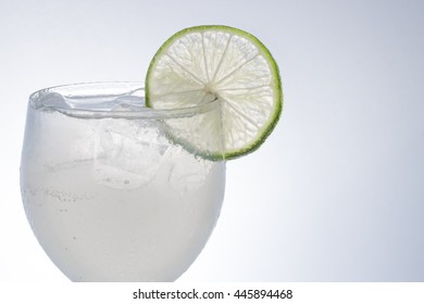 Refreshing Lemon and Lime Soda in a Glass - Shutterstock ID 445894468