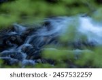 A refreshing mountain stream flowing through fresh greenery