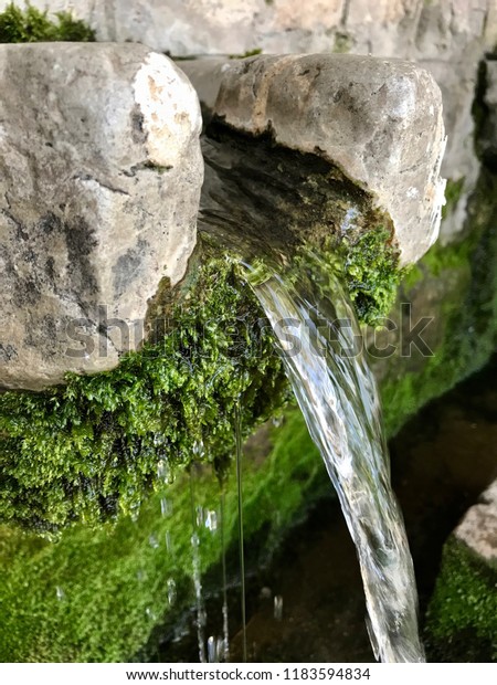 Refreshing Natural Water Spring Arachova Stock Photo (Edit Now)