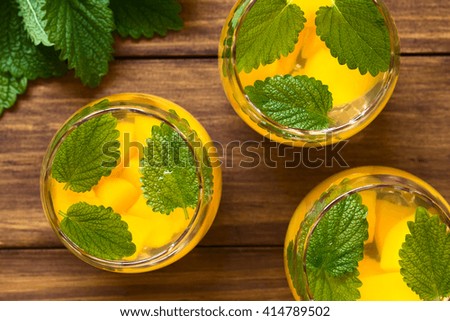 Peach, Lemon Balm and White Wine Punch